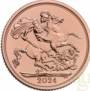 Investiční zlatá mince britský Sovereign -2024