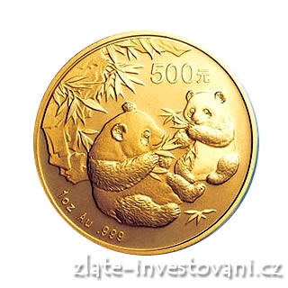 Investiční zlatá mince čínská Panda 2006 1 Oz