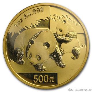 Investiční zlatá mince čínská Panda 2008 1 Oz