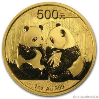 Investiční zlatá mince čínská Panda 2009 1 Oz