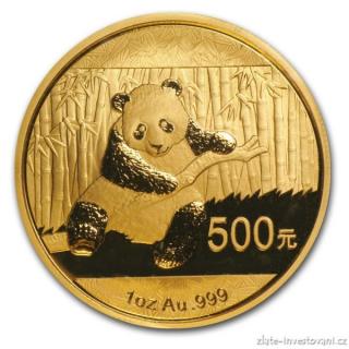 Investiční zlatá mince čínská Panda 2014 1 Oz