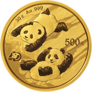 Investiční zlatá mince čínská Panda 2022 30g