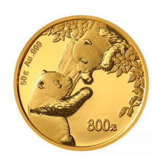 Investiční zlatá mince čínská Panda 2023 50g