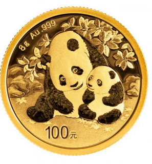 Investiční zlatá mince čínská Panda 2024- 8g