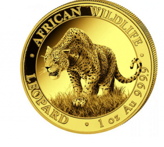 Investiční zlatá mince Leopard 2018-Somálsko 1 Oz