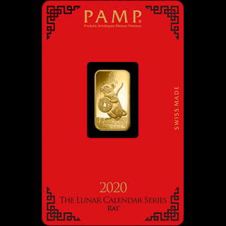 Investiční zlatý slitek  5g rok krysy PAMP 2020