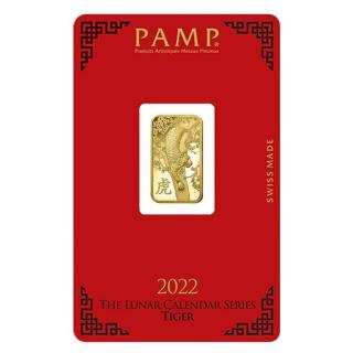 Investiční zlatý slitek PAMP Rok tygra 2022 5g