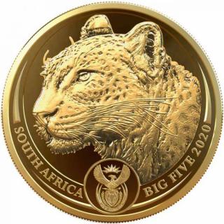 Moderní zlatá mince Leopard 2020 proof 1 Oz