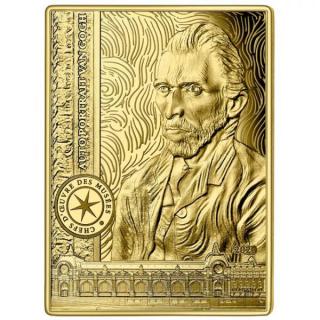 Moderní zlatá mince Selfportrait van Gogh proof 2020 7.78g