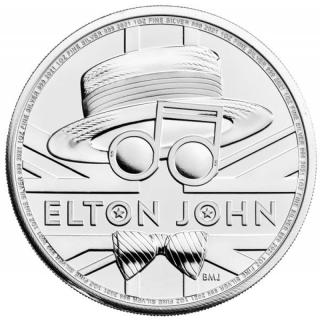 Stříbrná investiční mince Elton John 1 Oz proof 2021