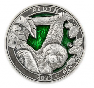 Stříbrná mince Lenochod  3 Oz-2023