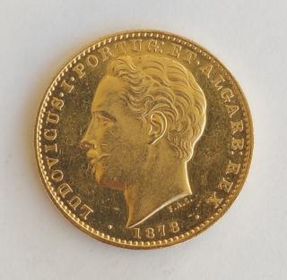 Zlatá mince 10000 reálů Louis I. -1868-1881