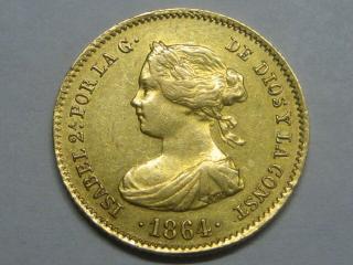 Zlatá mince 40 reálů-Královna Isabel II.