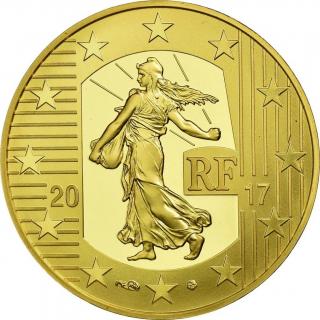 Zlatá mince 50 Eur-Rozsévačka 2017-proof