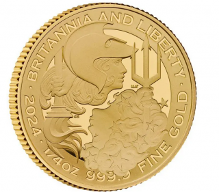 Zlatá mince Britannia a Liberty-proof -2024 1/4 Oz