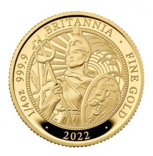 Zlatá mince Britannia-proof -2022 1/4 Oz