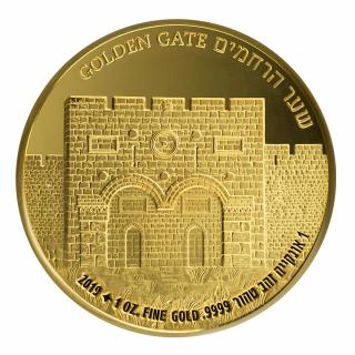Zlatá mince Golden Gate -série Brány Jeruzaléma 2019 1 Oz