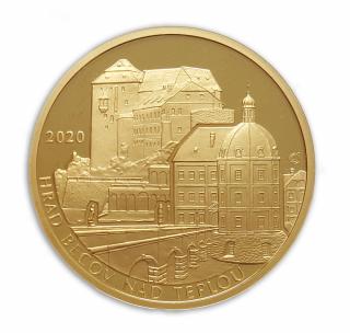 Zlatá mince hrad Bečov 2020 BK-série hrady 1/2 Oz-5000kč