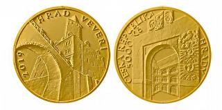 Zlatá mince hrad Veveří 2019-proof-akce