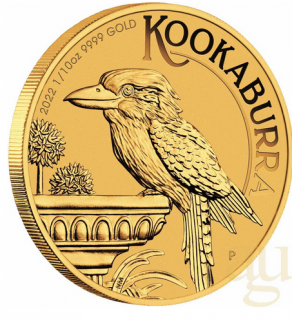Zlatá mince Kookaburra 2022 1/10 Oz