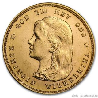 Zlatá mince královna Wilhelmina I. 1897 - 20 frank