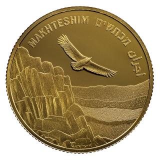 Zlatá mince Krátery Izraele 10 šekelů -74. výročí 2022 -Izrael