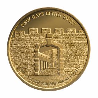 Zlatá mince New Gate -série Brány Jeruzaléma 2019 1 Oz