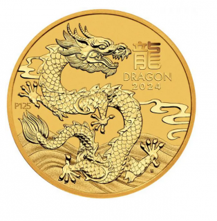 Zlatá mince Rok draka 2024-1/4 Oz lunární série III.