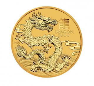 Zlatá mince Rok draka 2024-2 Oz lunární série III.