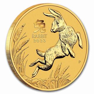 Zlatá mince Rok králíka 2023-1/10 Oz lunární série III.
