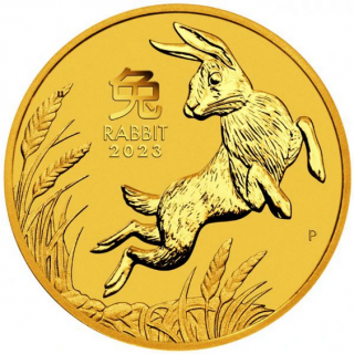 Zlatá mince Rok králíka 2023-1/20 Oz lunární série III.