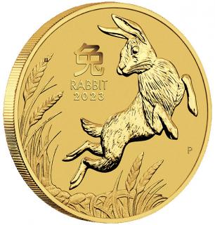 Zlatá mince Rok králíka 2023-1/4 Oz lunární série III.