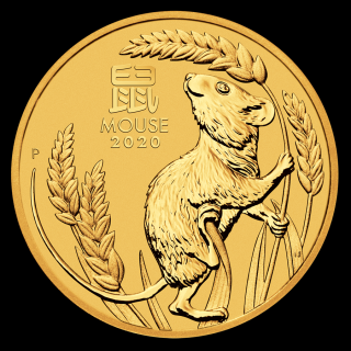 Zlatá mince rok krysy 2020 1/20 Oz- lunární série III.