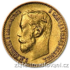 Zlatá mince ruský 5 rubl-car Nikolaj II.1900