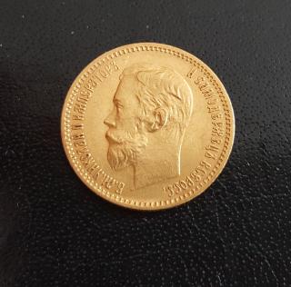 Zlatá mince ruský 5 rubl-car Nikolaj II.1901 -FZ
