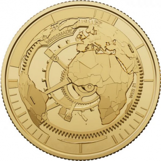 Zlatá mince Švýcarský hodinářský průmysl Timemachine 5,64g 2022 proof