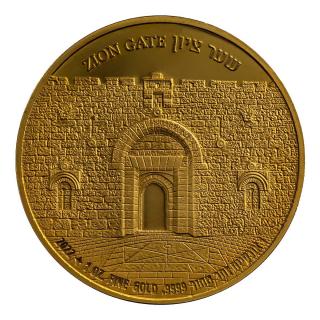 Zlatá mince Zion Gate -série Brány Jeruzaléma 2022 1 Oz