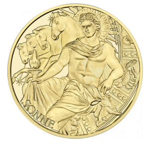Zlatá moderní investiční mince Medaile Kalendáře 2024