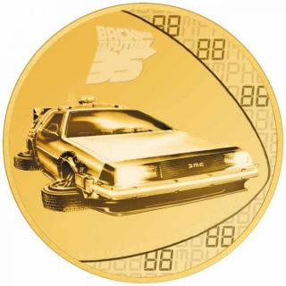 Zlatá moderní mince Back to the Future 7.78g proof 2020