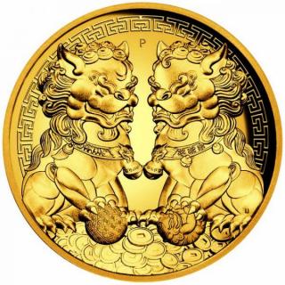 Zlatá moderní mince Guardian Lion 2 Oz 2020 proof