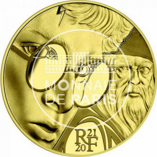 Zlatá moderní mince Harry Potter proof 2021-50 Eur