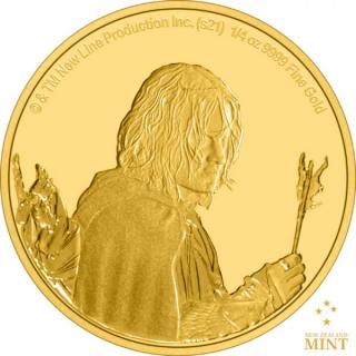 Zlatá moderní mince Pán prstenů- Aragorn 2021 1/4 Oz proof
