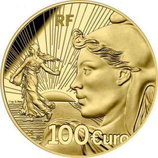 Zlatá moderní mince Sower 2021 - 20th Anniversary proof 1/2 Oz