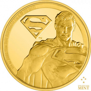 Zlatá moderní mince Superman 2022- 1/4 Oz proof