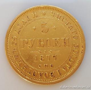 Zlatý ruský 5 rubl-Alexander II. 1859-1885