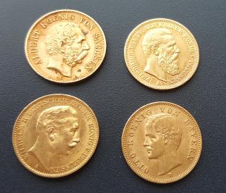 Zlatý set 20 marek -4 mince