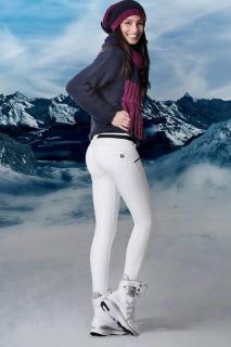 Freddy SNOW Zimní Lyžařské kalhoty - Normální pas - Bílé Barva: Bílá, Velikost: S
