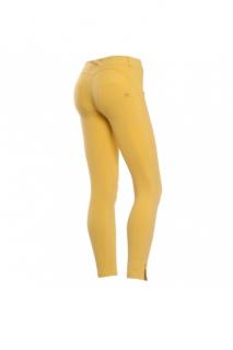 Freddy® Wr.Up kalhoty (styl biker) - Nízký Pas - 7/8 - Tmavě Žlutá Barva: Žlutá, Velikost: XL