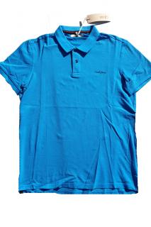 Pánské polo tričko Gaudi Jeans - Teal Barva: Modrá, Velikost: L