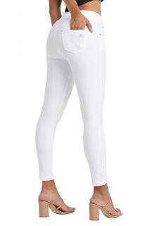 Skinny denimové kalhoty Freddy® N.O.W. - Normální pas - Bílé Barva: Bílá, Velikost: S